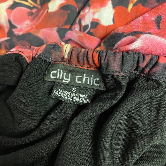 ❤️City Chic Pocket Maxi High Low Floral Mixed Print Sleeveless Halter Dress - Picture 2 of 12